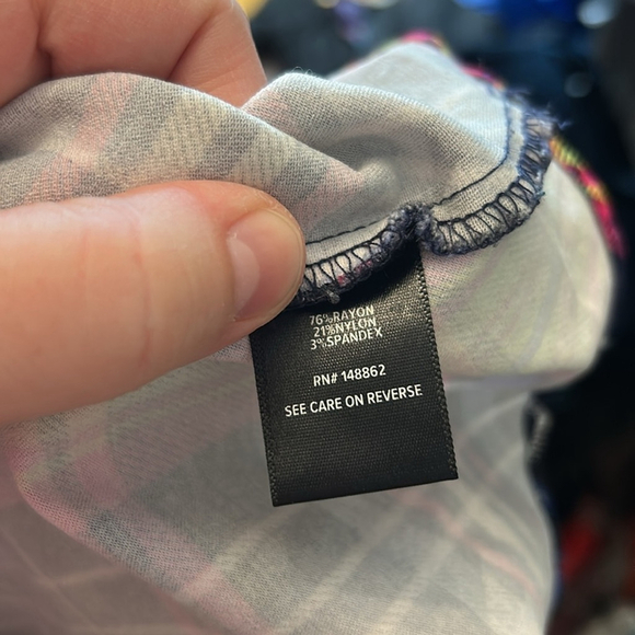 Torrid baby doll, Plaid vibrant Multicolor Women's Top with shoelace detail 3X - Picture 10 of 11